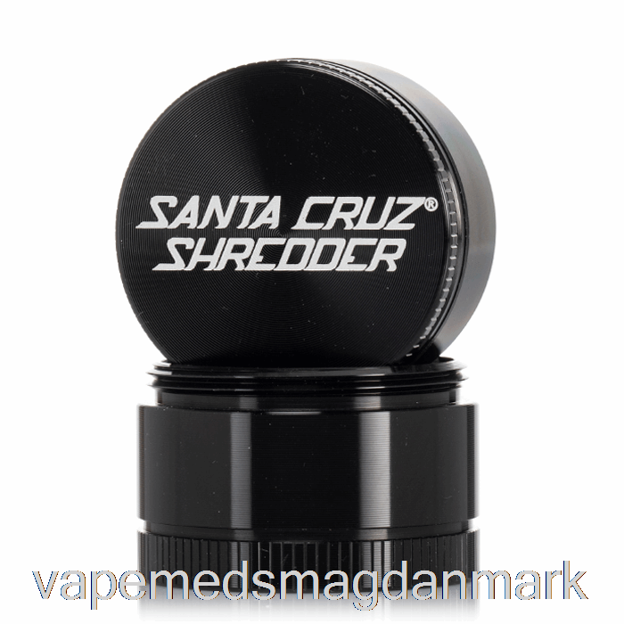 Vape Med Smag Santa Cruz Makuleringsmaskine 1,6 Tommer Lille 3-delt Kværn Sort (40 Mm)
